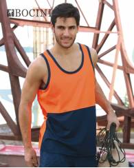 Hi-Vis Cotton Back Singlet